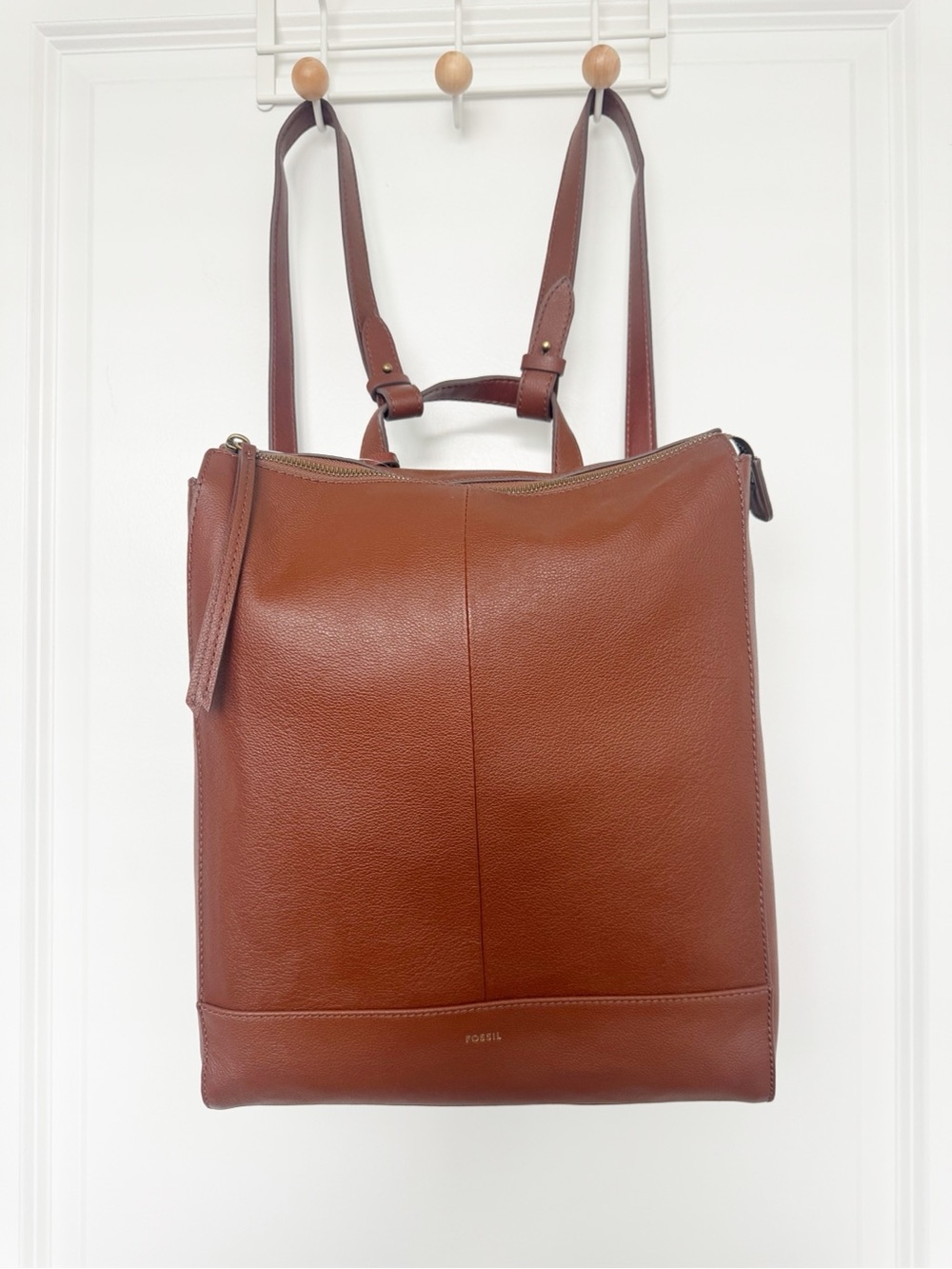 Fossil Elina Large Convertible Backpack Brown Leather - Picture 4 of 10